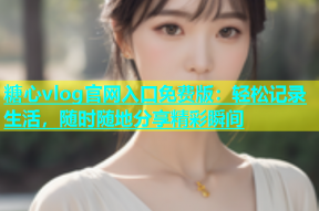 糖心vlog官网入口免费版：轻松记录生活，随时随地分享精彩瞬间