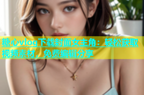 糖心vlog下载封面女主角：轻松获取视频素材，免费编辑分享