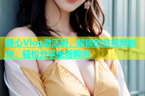 糖心Vlog激活码，解锁创意视频制作，轻松分享生活瞬间