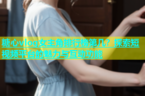 糖心vlog女主角排行榜第几？探索短视频平台的魅力与互动功能
