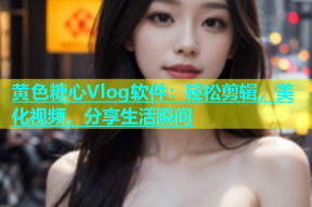 黄色糖心Vlog软件：轻松剪辑，美化视频，分享生活瞬间