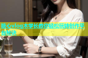 糖心vlog木学长教你轻松玩转创作平台秘诀