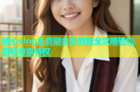 糖心vlog免费刷会员教程全攻略轻松解锁尊享特权