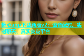 糖心app下载新版v2：语音配对、实时聊天、真实交友平台