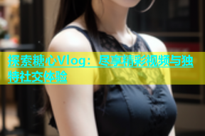 探索糖心Vlog：尽享精彩视频与独特社交体验