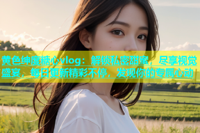 黄色绅度糖心vlog：解锁私密甜蜜，尽享视觉盛宴，每日更新精彩不停，发现你的专属心动