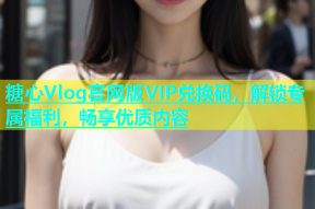 糖心Vlog官网版VIP兑换码，解锁专属福利，畅享优质内容