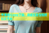 苹果糖心app下载：语音交友与视频社交平台